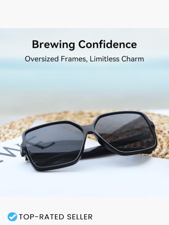 Oversized Square Sunglasses UV Protection Big Wide Fashion Shades Y2K Trendy main image 4